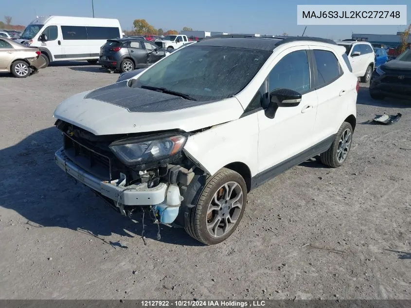 2019 Ford Ecosport Ses VIN: MAJ6S3JL2KC272748 Lot: 12127922