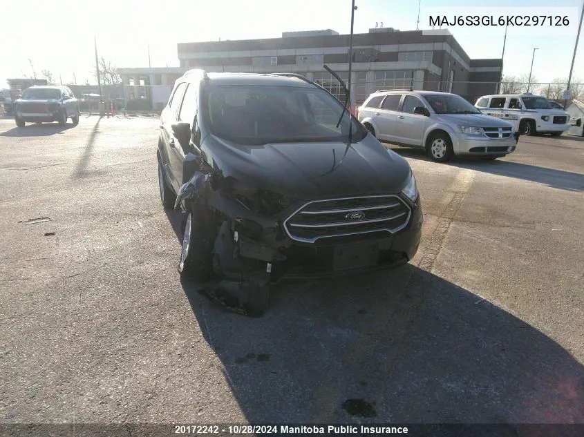 2019 Ford Ecosport Se VIN: MAJ6S3GL6KC297126 Lot: 20172242