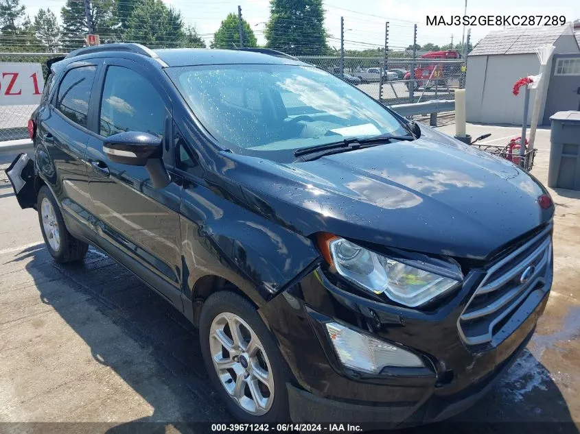 MAJ3S2GE8KC287289 2019 Ford Ecosport Se