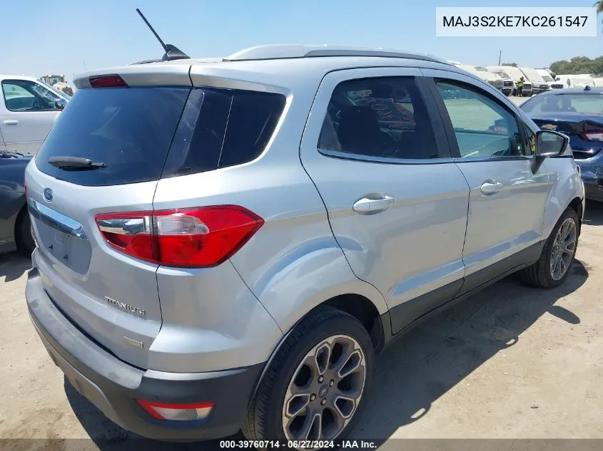 MAJ3S2KE7KC261547 2019 Ford Ecosport Titanium