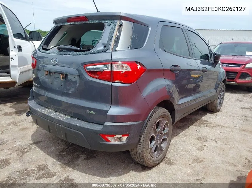 2019 Ford Ecosport S VIN: MAJ3S2FE0KC269127 Lot: 39790537