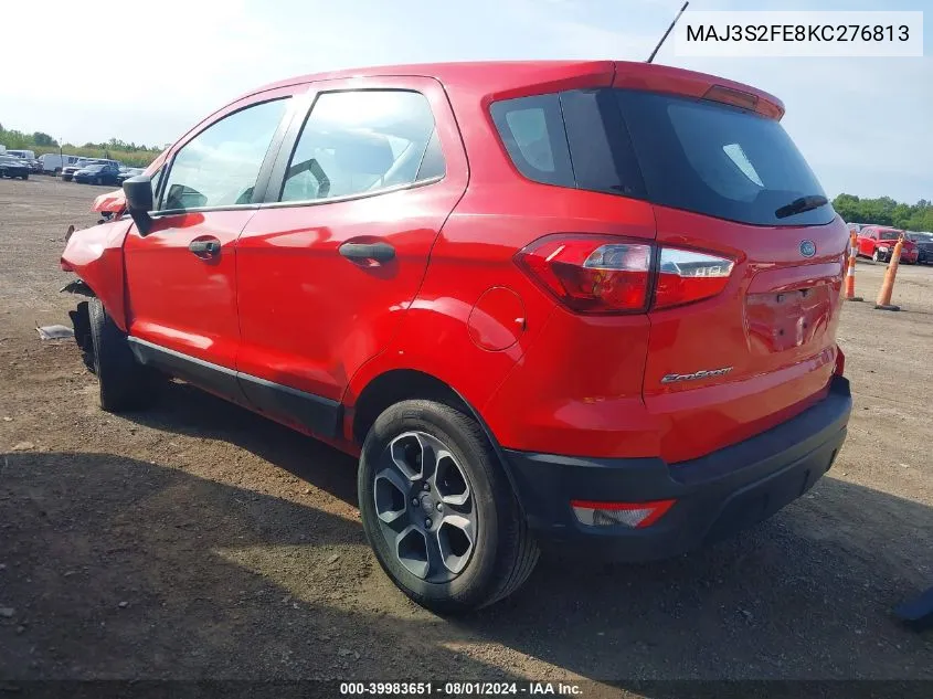 MAJ3S2FE8KC276813 2019 Ford Ecosport S