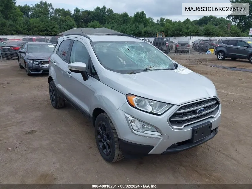 2019 Ford Ecosport Se VIN: MAJ6S3GL6KC276177 Lot: 40018231