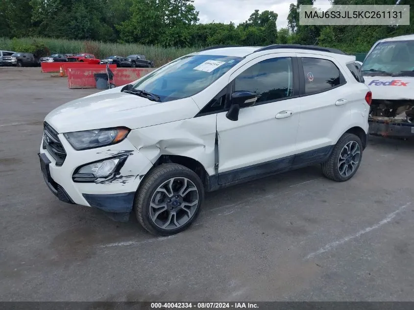 MAJ6S3JL5KC261131 2019 Ford Ecosport Ses