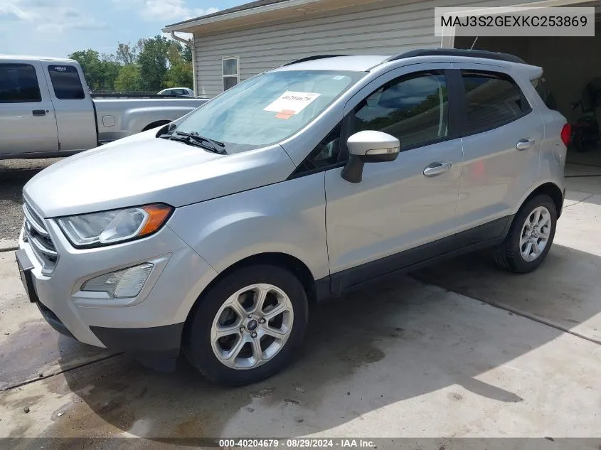 2019 Ford Ecosport Se VIN: MAJ3S2GEXKC253869 Lot: 40204679