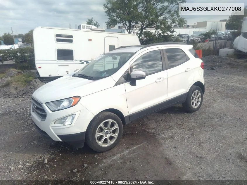 2019 Ford Ecosport Se VIN: MAJ6S3GLXKC277008 Lot: 40227418