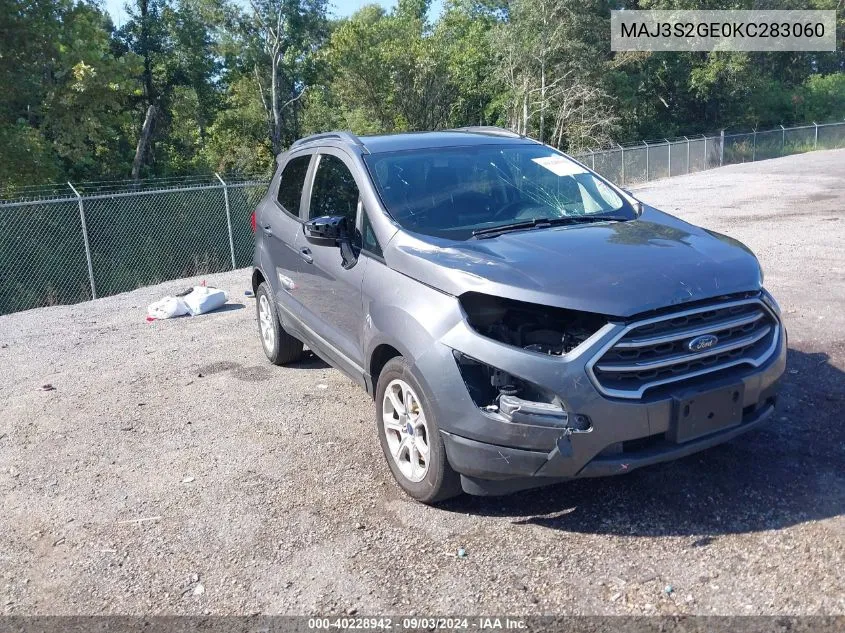 2019 Ford Ecosport Se VIN: MAJ3S2GE0KC283060 Lot: 40228942