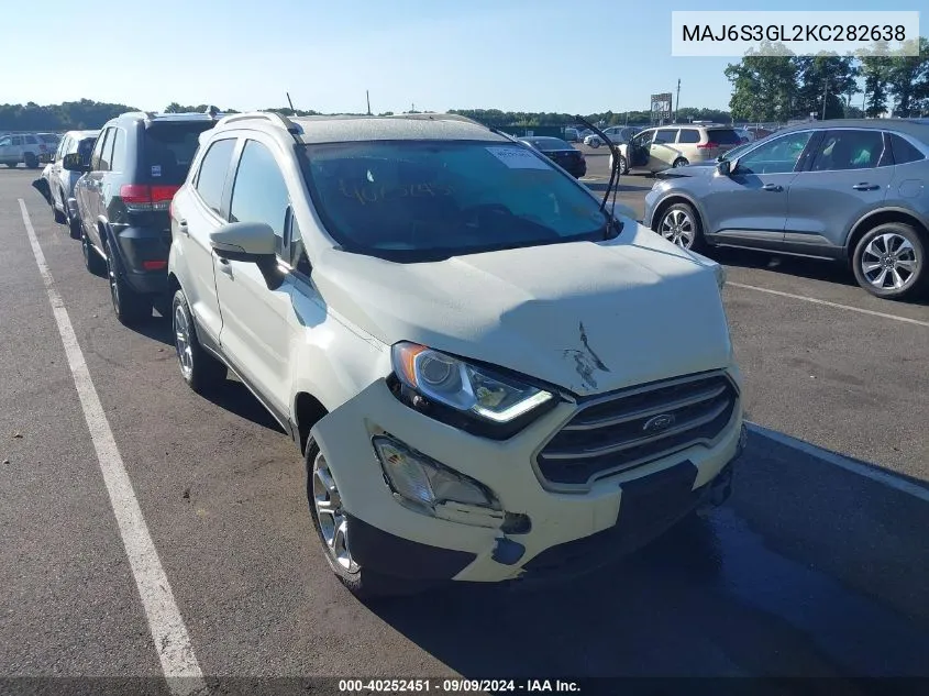 2019 Ford Ecosport Se VIN: MAJ6S3GL2KC282638 Lot: 40252451