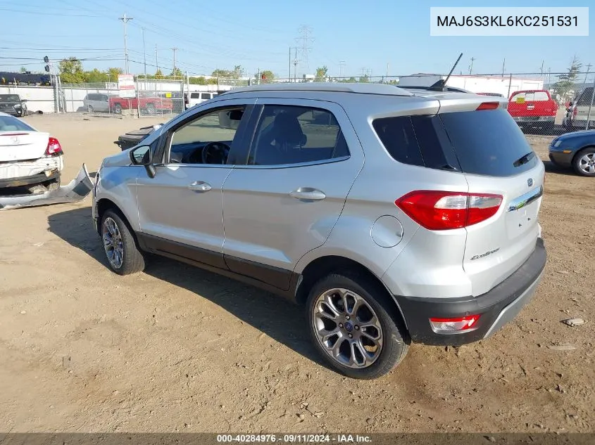 MAJ6S3KL6KC251531 2019 Ford Ecosport Titanium