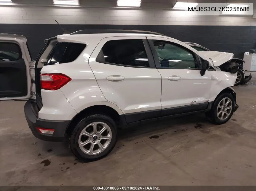 MAJ6S3GL7KC258688 2019 Ford Ecosport Se