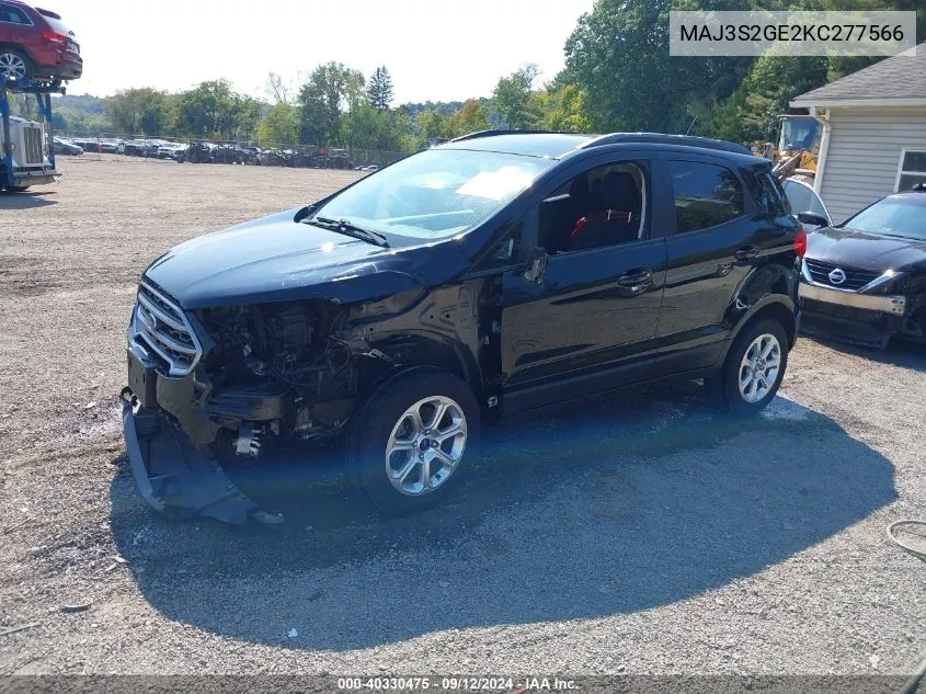 2019 Ford Ecosport Se VIN: MAJ3S2GE2KC277566 Lot: 40330475