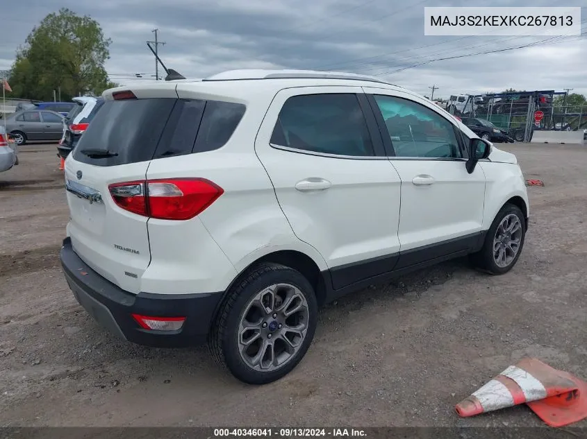 2019 Ford Ecosport Titanium VIN: MAJ3S2KEXKC267813 Lot: 40346041