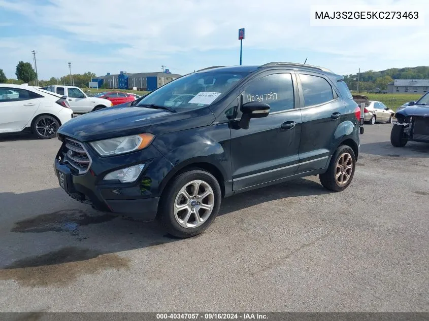 MAJ3S2GE5KC273463 2019 Ford Ecosport Se