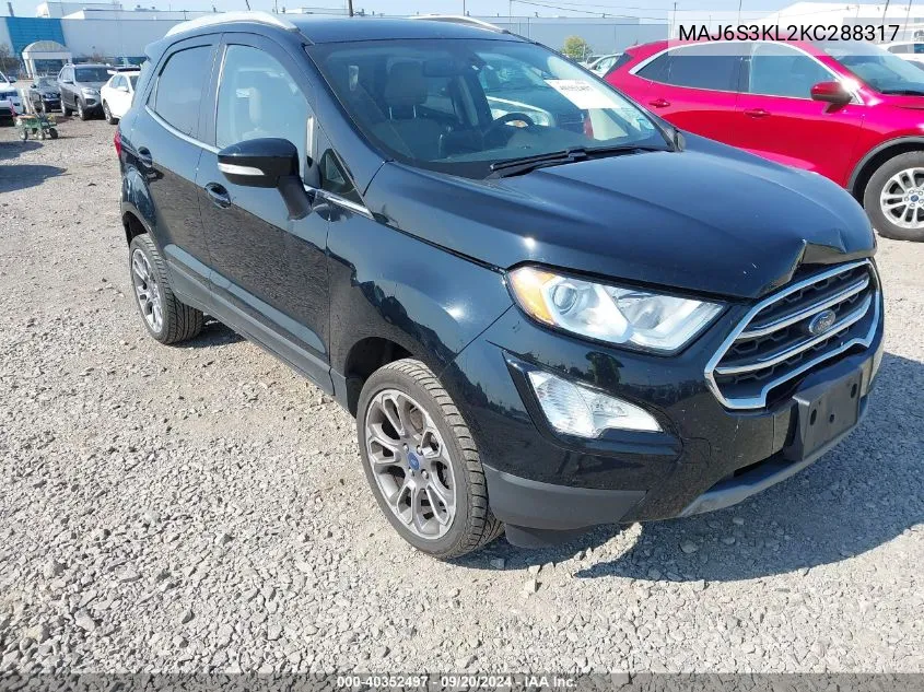 MAJ6S3KL2KC288317 2019 Ford Ecosport Titanium