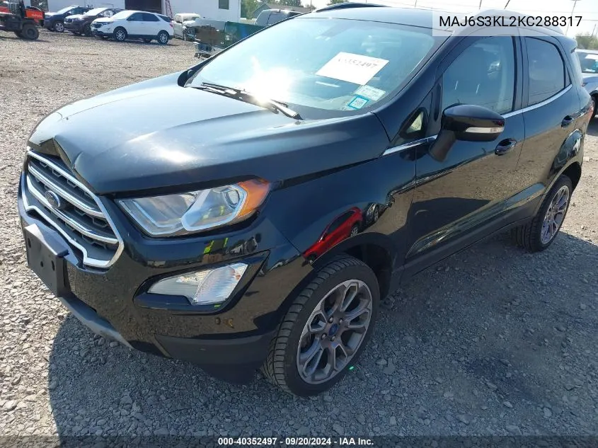 MAJ6S3KL2KC288317 2019 Ford Ecosport Titanium