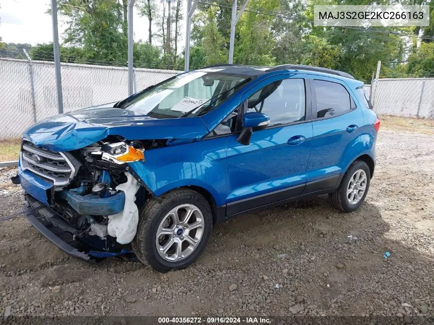 2019 Ford Ecosport Se VIN: MAJ3S2GE2KC266163 Lot: 40356272