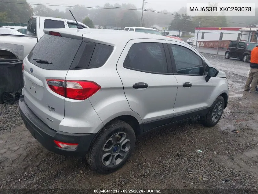 MAJ6S3FLXKC293078 2019 Ford Ecosport S