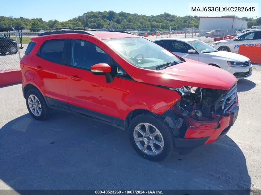 2019 Ford Ecosport Se VIN: MAJ6S3GLXKC282645 Lot: 40523269