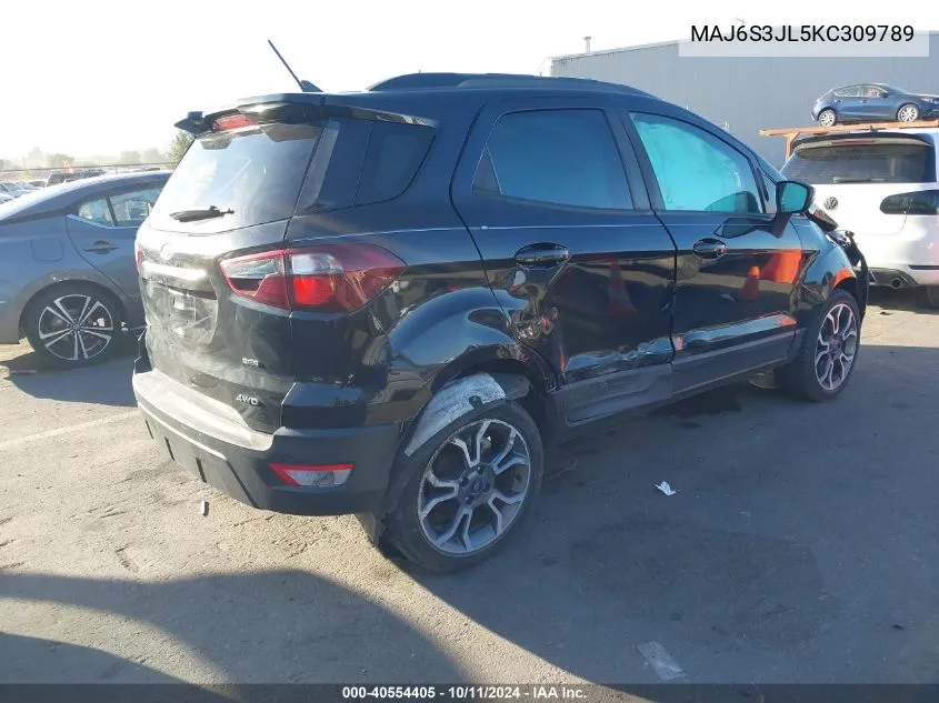 2019 Ford Ecosport Ses VIN: MAJ6S3JL5KC309789 Lot: 40554405