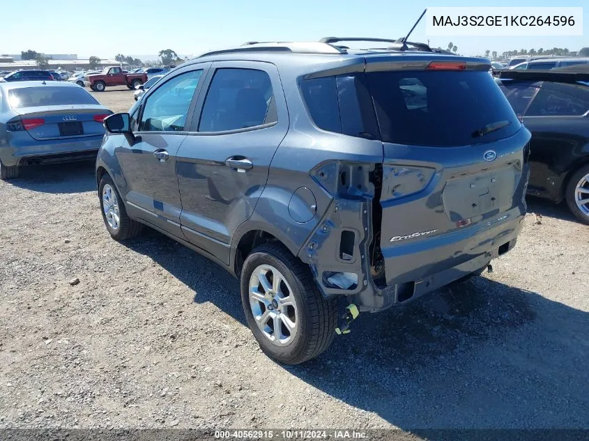 2019 Ford Ecosport Se VIN: MAJ3S2GE1KC264596 Lot: 40562915