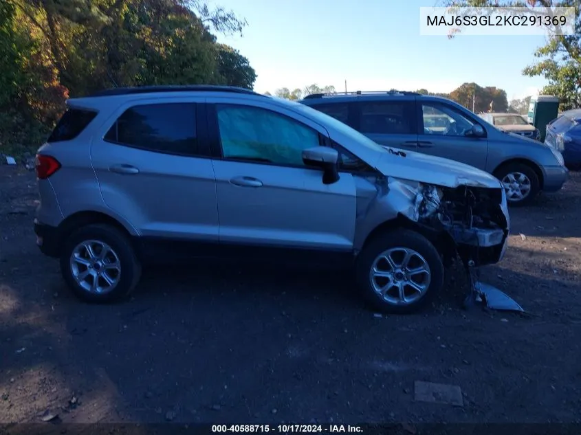 2019 Ford Ecosport Se VIN: MAJ6S3GL2KC291369 Lot: 40588715