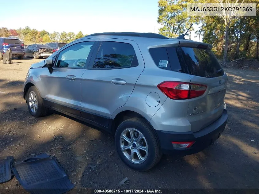 2019 Ford Ecosport Se VIN: MAJ6S3GL2KC291369 Lot: 40588715