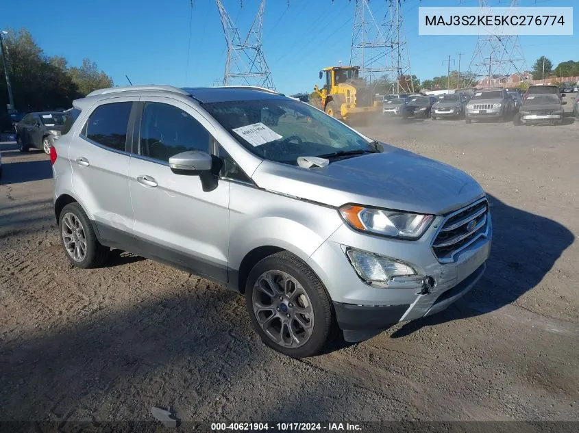 2019 Ford Ecosport Titanium VIN: MAJ3S2KE5KC276774 Lot: 40621904