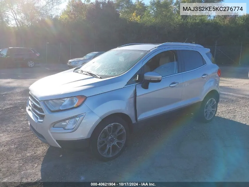 2019 Ford Ecosport Titanium VIN: MAJ3S2KE5KC276774 Lot: 40621904