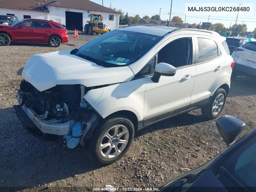 2019 Ford Ecosport Se VIN: MAJ6S3GL0KC268480 Lot: 40676687