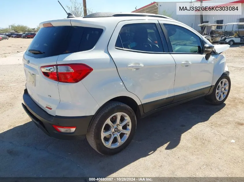 2019 Ford Ecosport Se VIN: MAJ3S2GE6KC303084 Lot: 40693057