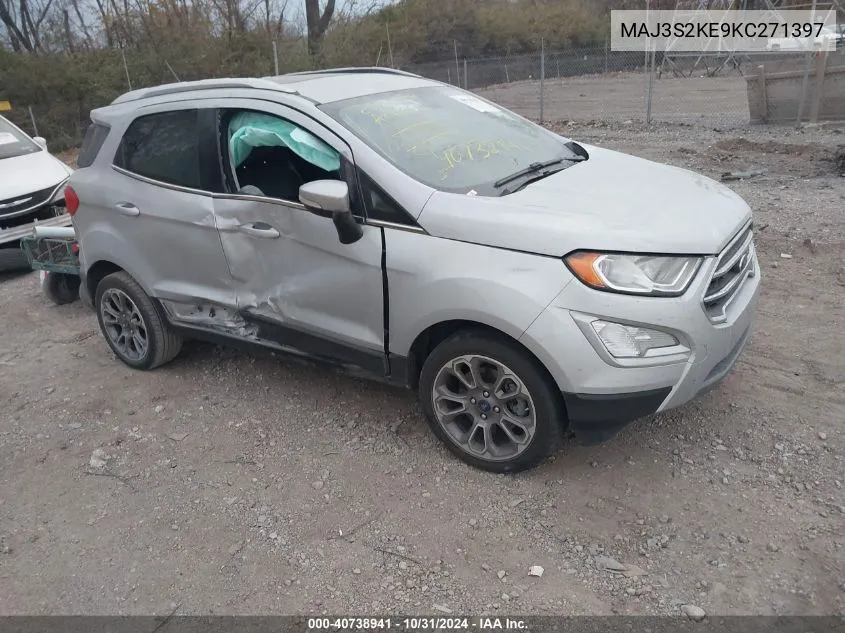 2019 Ford Ecosport Titanium VIN: MAJ3S2KE9KC271397 Lot: 40738941