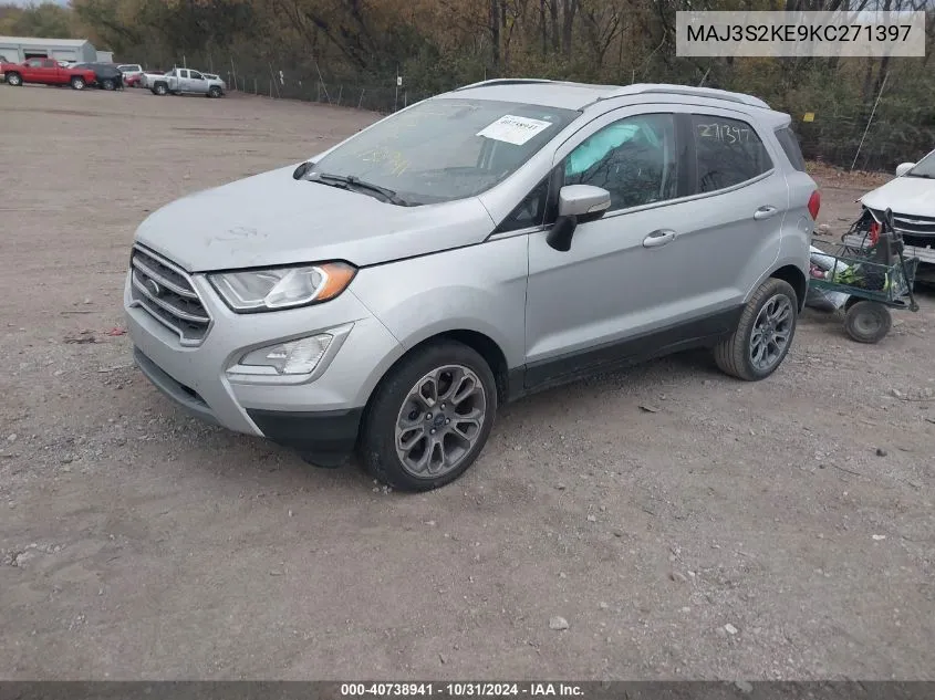 2019 Ford Ecosport Titanium VIN: MAJ3S2KE9KC271397 Lot: 40738941