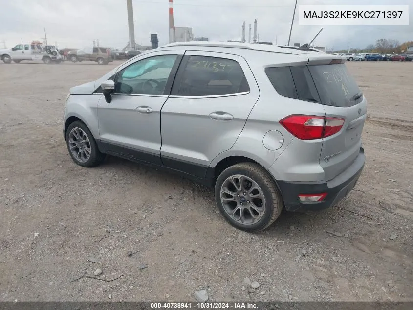 2019 Ford Ecosport Titanium VIN: MAJ3S2KE9KC271397 Lot: 40738941