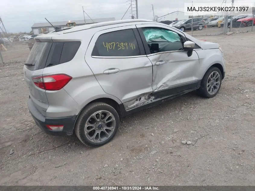 2019 Ford Ecosport Titanium VIN: MAJ3S2KE9KC271397 Lot: 40738941