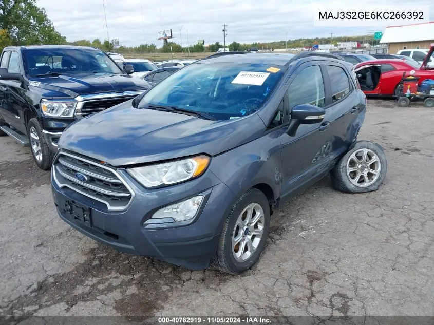 2019 Ford Ecosport Se VIN: MAJ3S2GE6KC266392 Lot: 40782919