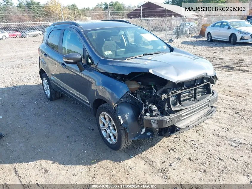 2019 Ford Ecosport Se VIN: MAJ6S3GL8KC296303 Lot: 40785856