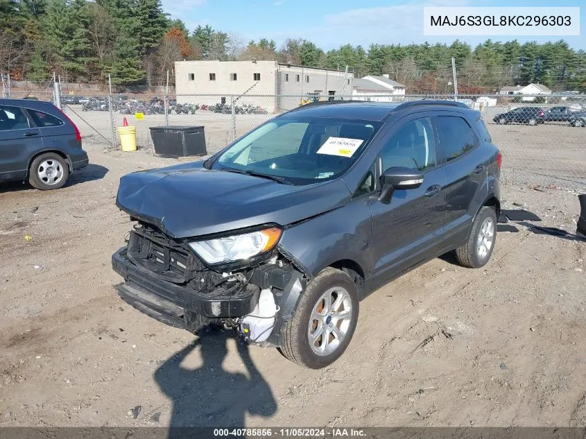 2019 Ford Ecosport Se VIN: MAJ6S3GL8KC296303 Lot: 40785856