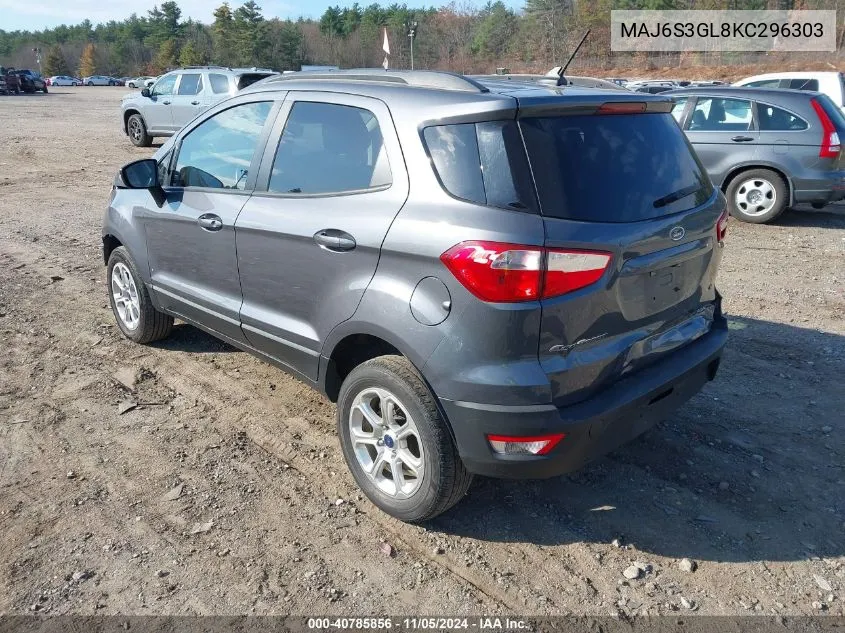 MAJ6S3GL8KC296303 2019 Ford Ecosport Se