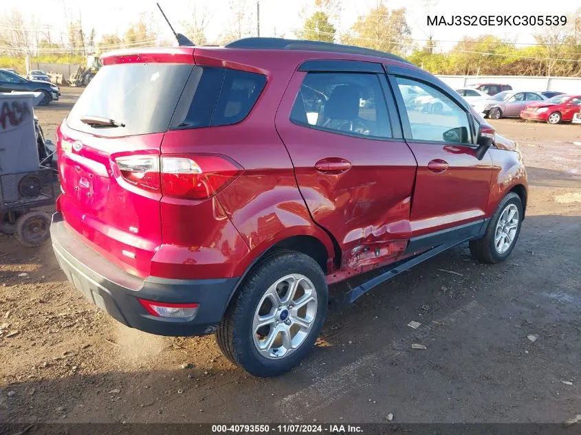 2019 Ford Ecosport Se VIN: MAJ3S2GE9KC305539 Lot: 40793550