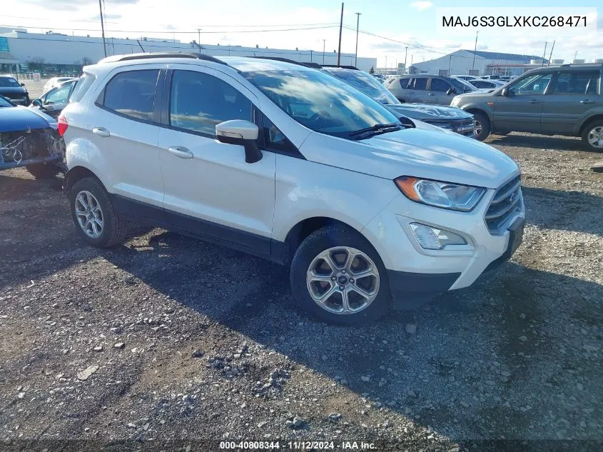 2019 Ford Ecosport Se VIN: MAJ6S3GLXKC268471 Lot: 40808344