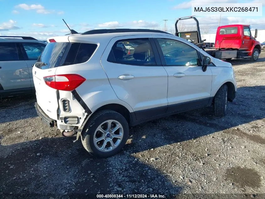 2019 Ford Ecosport Se VIN: MAJ6S3GLXKC268471 Lot: 40808344