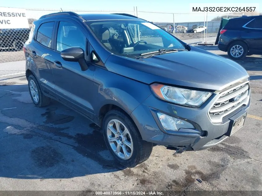 2019 Ford Ecosport Se VIN: MAJ3S2GE2KC264557 Lot: 40873956