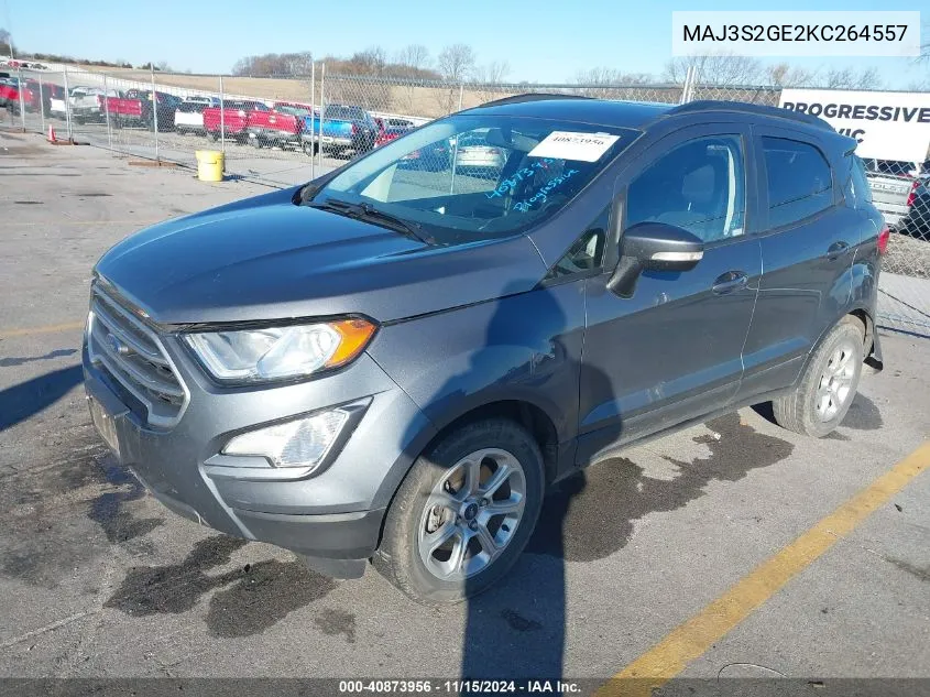 2019 Ford Ecosport Se VIN: MAJ3S2GE2KC264557 Lot: 40873956