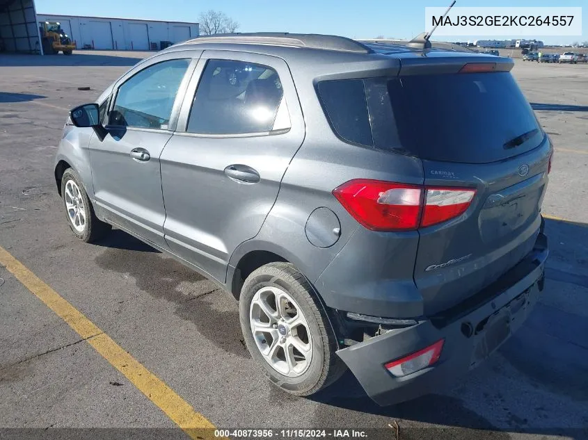 2019 Ford Ecosport Se VIN: MAJ3S2GE2KC264557 Lot: 40873956