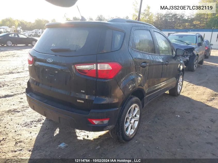 2020 Ford Ecosport Se VIN: MAJ3S2GE7LC382119 Lot: 12114764