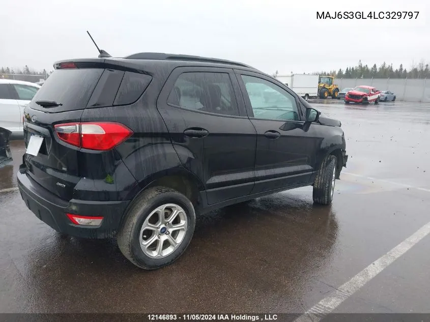 2020 Ford Ecosport Se VIN: MAJ6S3GL4LC329797 Lot: 12146893