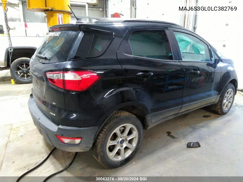 2020 Ford Ecosport Se VIN: MAJ6S3GL0LC382769 Lot: 30043274