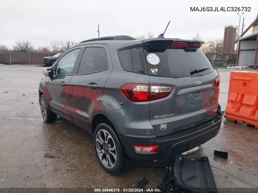 2020 Ford Ecosport Ses VIN: MAJ6S3JL4LC326732 Lot: 38546376