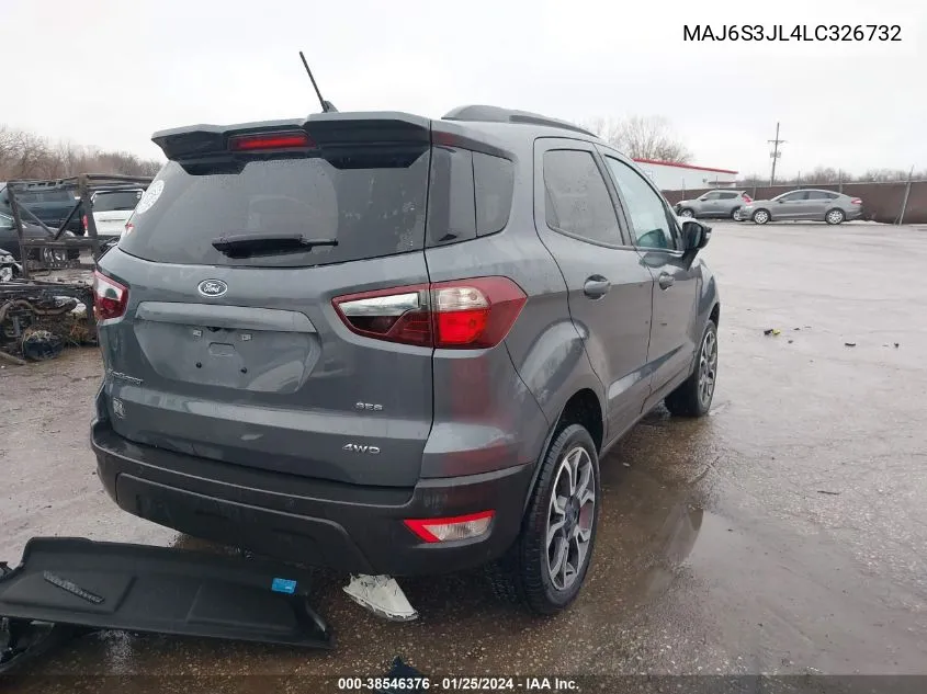 2020 Ford Ecosport Ses VIN: MAJ6S3JL4LC326732 Lot: 38546376