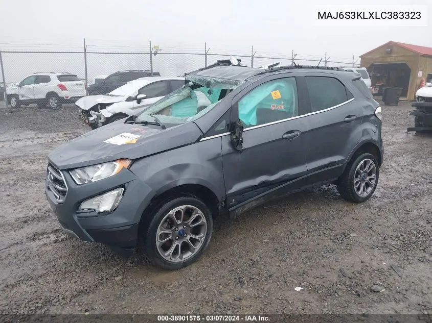 2020 Ford Ecosport Titanium VIN: MAJ6S3KLXLC383323 Lot: 38901575